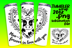 20oz Tumbler Design for Creative Gifts , Cute Cow Product Image 1