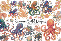 Coastal Octopus PNG Clipart Product Image 1