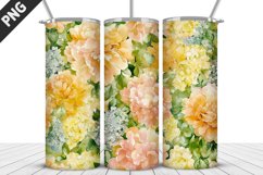 Flowers Tumbler Wrap | Sublimation Design | Tumbler PNG Product Image 1