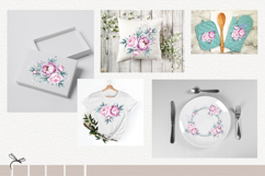 Watercolor peonies cliparts bundle Product Image 6
