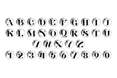 Flora Crest Monogram - Botanical Serif Monogram Font Product Image 5