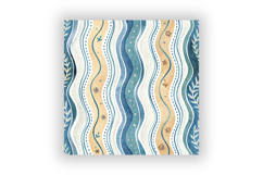 Seamless Coastal Nautical Pattern Bundle, Navy Blue Ocean Product Image 6