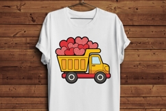 Glitter Dump Truck with Hearts PNG Product Image 4