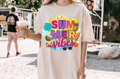 Summer Vibes PNG sublimation |Beach &amp; Summer PNG T-Shirt Product Image 2