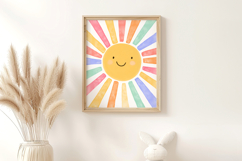 Watercolor Sun Wall Art Print Product Image 6