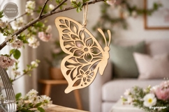 Spring Butterfly Ornaments SVG Bundle | Glowforge | Laser Product Image 6