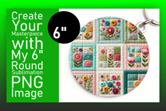 Trendy Round Design for Car Coasters , Patchwork Product Image 1