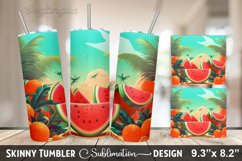 Summer 20 oz Skinny Tumbler Sublimation Designs Product Image 7