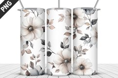 Flowers Tumbler Wrap | Sublimation Design | Tumbler PNG Product Image 1