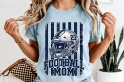 Football Mom PNG, Distressed Helmet Game Day Sublimation Product Image 5
