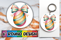 Bright Circle Keychain Design PNG, Easter Egg Product Image 1