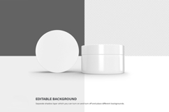 Plastic Cream Jars - PSD Mockup Product Image 6
