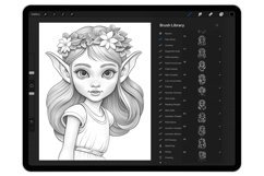 25 Fairy Elvels Procreate Stamps Product Image 4