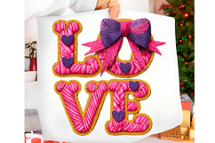 Faux Yarn LOVE Valentine’s Day Png Product Image 1