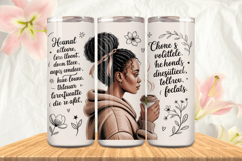 Black Girl Magic Black Woman Positive mind 20oz Tumbler wrap Product Image 1