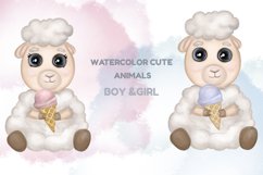 Baby animals watercolor bundle clipart. Sublimation baby Product Image 8