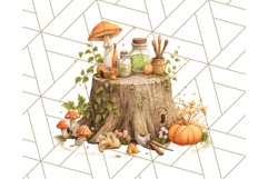 Halloween Witch House Clipart PNG with Potions and Brooms Product Image 2