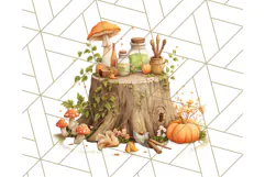 Halloween Witch House Clipart PNG with Potions and Brooms Product Image 2