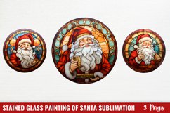Stained Glass Painting Of Santa Clipart, Product Image 1