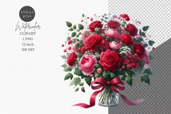 Flowers clipart, Flowers sublimation, Roses clipart Product Image 1