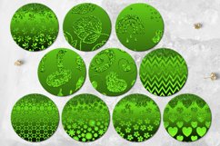 St. Patrick&#039;s day 28 car coaster &amp; key chain glitter designs Product Image 6