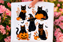 Spooky Black Cat Halloween PNG Product Image 1
