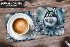 Holiday Themes Square Coaster Bundle, Festive Coaster PNG Product Image 5