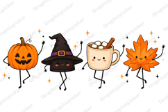 Fall Halloween Pumpkin Ghost Friends PNG, Halloween Ghost Product Image 6