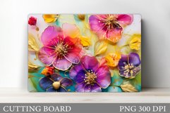 Flowers Cutting Board. Floral Cutting Board Design Product Image 1