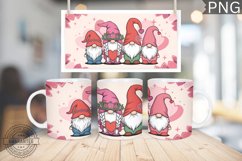 Valentine&#039;s Day Mug Wrap Design-Valentine Gnome Sublimation Product Image 1