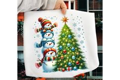 Cute Christmas Snowman PNG, Funny Christmas Snowman PNG Product Image 1