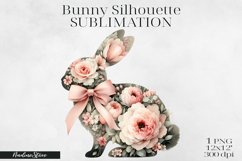 Floral Easter Silhouettes, Spring Clipart PNG BUNDLE. Product Image 11