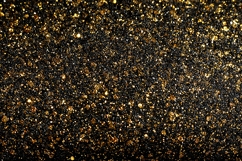 A black glittery surface with gold sparkles Product Image 1