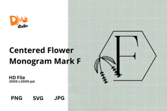 Centered Flower Monogram Mark Product Image 1
