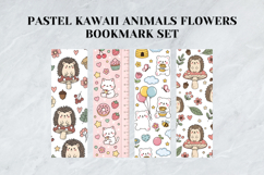 Pastel Kawaii Animals Flowers Bookmark Set,Cute Sweet Floral Product Image 6