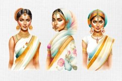 Desi art, Indian woman clipart 25 PNG Digital download Product Image 3