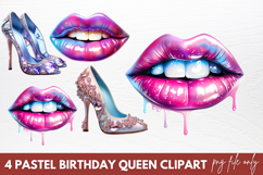 Pastel Birthday Queen Clipart Product Image 1
