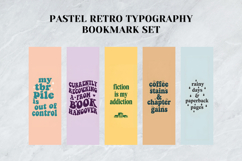 Pastel Retro Typography Bookmark Set,Groovy 70s Aesthetic Product Image 6