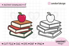 Books Icon Clipart, PNG, SVG, EPS, DXF Product Image 1