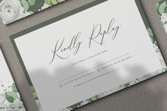 wedding card invitation set with roses flower wreath Product Image 7