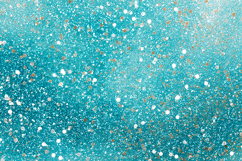 Turquoise background with white and gold glitter speckles Product Image 1