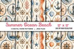 Summer Ocean Beach Junk Journal JPG Product Image 1