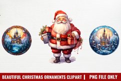 Beautiful Christmas Watercolor Clipart Product Image 1