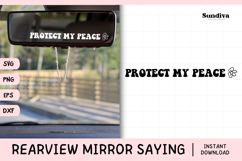 Funny Rearview Mirror Decal Sticker Saying | My Peace Product Image 1