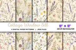 Cottage Window Sill Paper JPG Product Image 1
