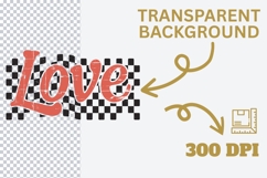 LOVE PNG | Retro Valentine’s Day Sublimation Design Product Image 3