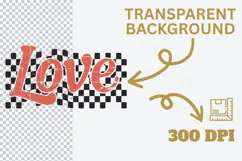 LOVE PNG | Retro Valentine’s Day Sublimation Design Product Image 3