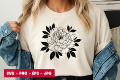 Rose Bloom SVG PNG Product Image 1
