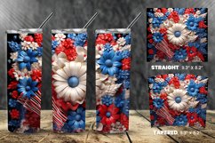 4th of July 3D Floral Sublimation Wrap Bundle Product Image 6