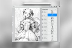 50 Procreate Gothic Girls Stamp Brushes Product Image 3